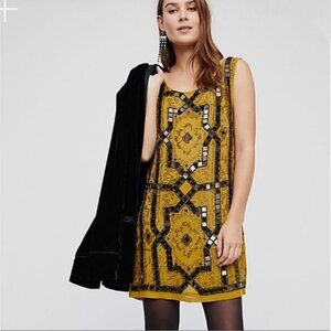 Free People Speak Easy Mini Beaded Dress